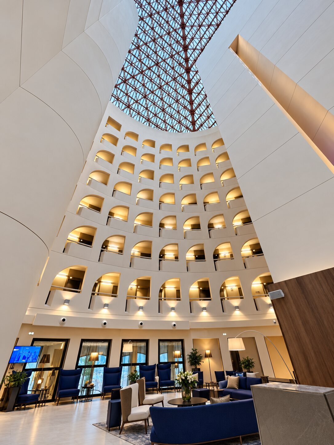 Atrium d’hôtel contemporain à Lyon pour un événement professionnel