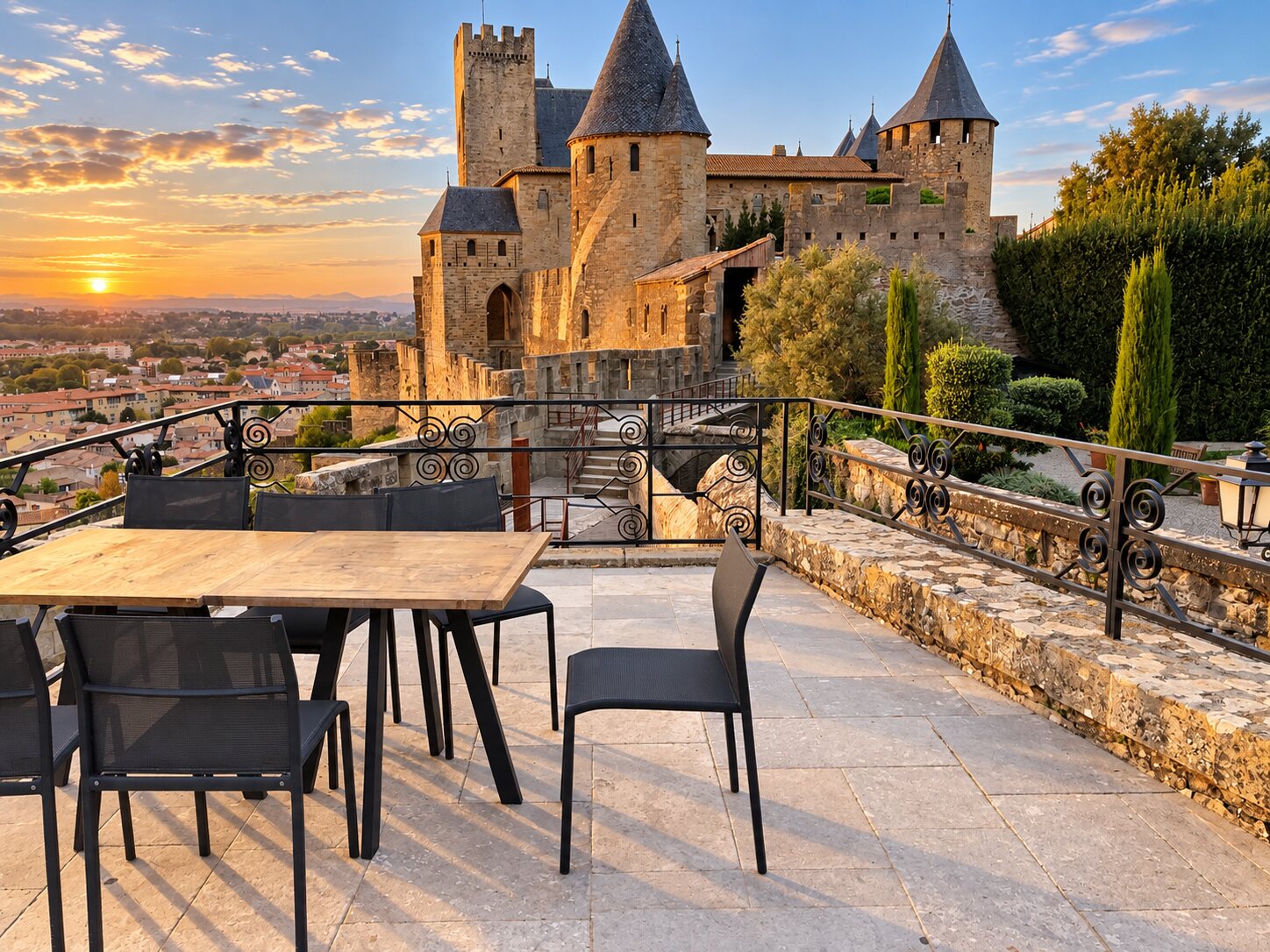 Château et terrasse pour un séminaire professionnel